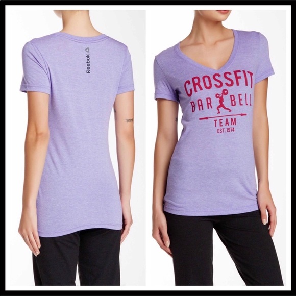 REEBOK CROSSFIT BARBELL WEIGHTLIFTING TEE TOP A3C - Picture 4 of 7